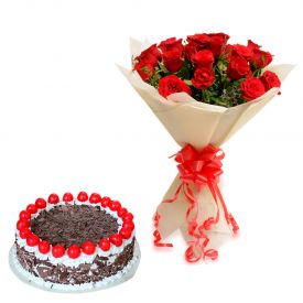 Rose with Black Forest C...